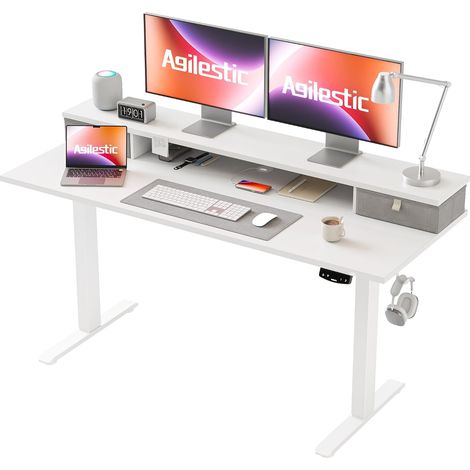 Bureau réglable en Hauteur électrique avec 2 tiroirs (1/5)