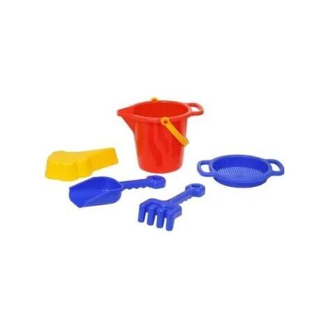 Secchiello con accessori per la sabbia (5 pezzi)