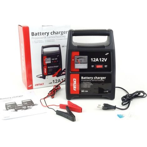 Chargeur de batterie redresseur 12A 12V SBC-12A AMIO-02089 (1/2)