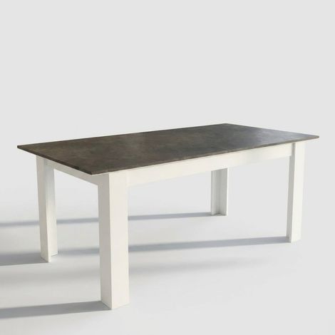 Table à manger extensible en bois effet marbre Gemma (1/5)