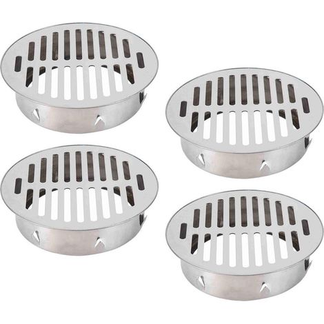 Lot de 4 grilles d évacuation de sol de 160 mm rondes en (1/5)