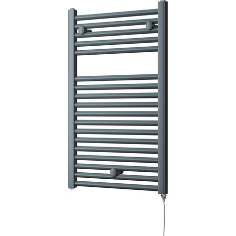 Roma - Anthracite Electric Towel Rail H842mm x W500mm Straight 400w Standard (1/3)