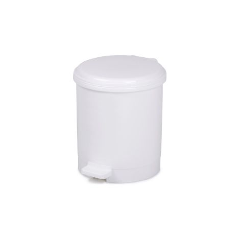 PAPELERA PL. CEP BLANCA C/TAPA PEDAL 6
