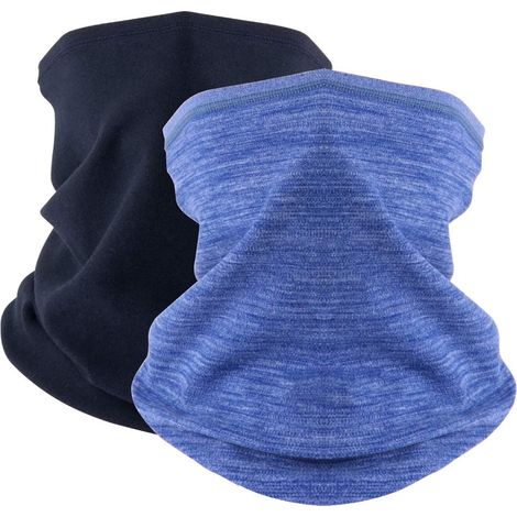 Lot de 2 cache-cou et masques en polaire - Coupe-vent, doux et unisexe pour les journées froides d'hiver (1/5)