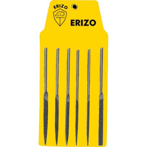 Ensemble de limes aiguilles ERIZO de 6 pièces au design ergonomique.