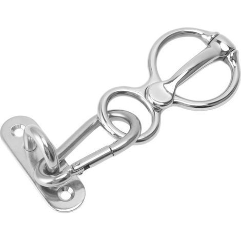 Bride de sécurité pratique en acier inoxydable pour chevaux, idéale pour les soins des chevaux, les sports équestres et les passionnés d'équitation. (1/3)