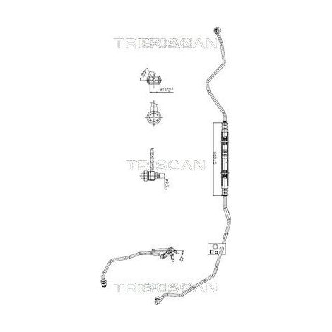 Tuyau hydraulique, direction TRISCAN 8516 29046 VW 1E1 422 893