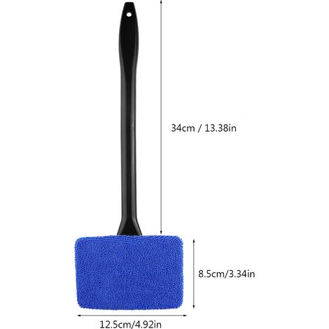 Brosse de nettoyage de pare-brise de voiture, outil facile à utiliser, bleue (1/5)