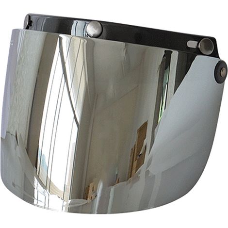 Casque de moto Anti-UV et anti-rayures, visière à la mode, pare-vent universel pour visage ouvert Standard à 3 boutons-pression (1/5)