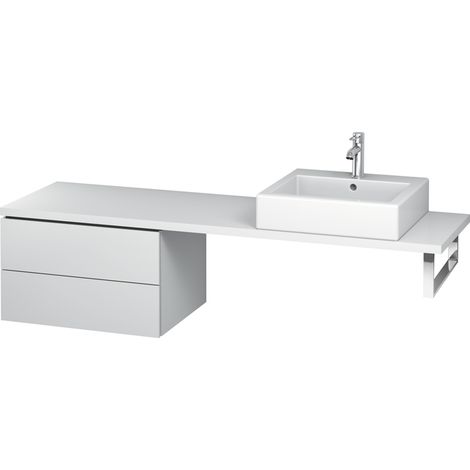 Duravit L-Cube Base pour console, largeur 620mm, profondeur 477mm, 2 tiroirs, Coloris: Décor blanc mat - LC582801818 (1/4)
