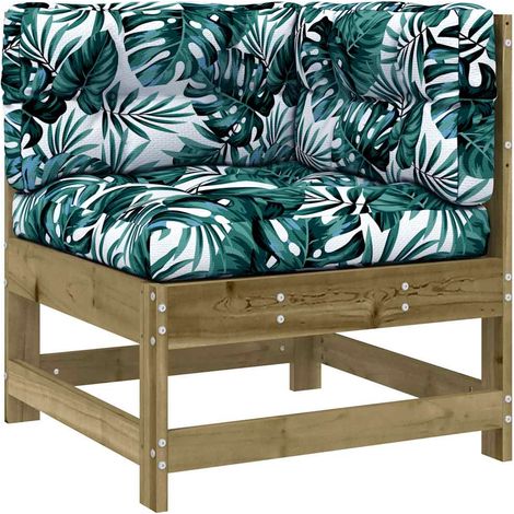 Canapé de jardin,Canapé d'angle avec coussins bois de pin imprégné CFW865232 (1/5)