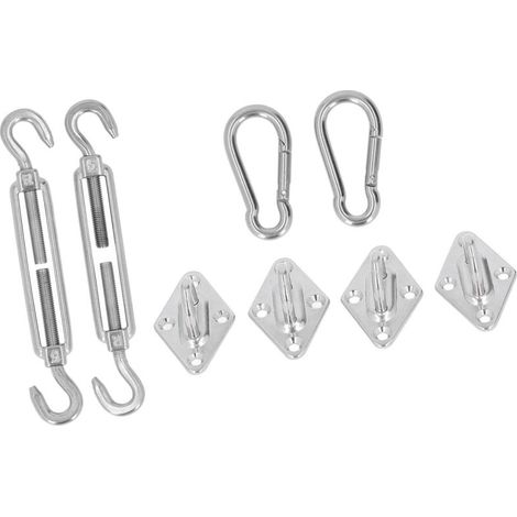 Kit de Quincaillerie pour Voile D'ombrage, Kit de Fixation pour Auvent Pare-Soleil, Ensemble de Boucles D'installation pour Auvent Rectangulaire et carré 5 Mm (1/5)