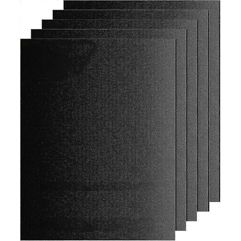 Grillmatte, 5er-Set, 40 x 33 cm, 100 % antihaftbeschichtet (Teflon), geeignet für Gasgrills, als Backmatte oder Backpapier, wiederverwendbar, für Holzkohlegrills und Elektrogrills.