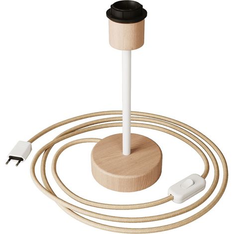Lampe de table en bois avec emplacement pour abat-jour - Alzaluce Wood (1/4)