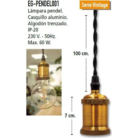 PENDEL METAL ORO VIEJO TRENZADO NEGRO ENERGEEKS EG-PENDEL001 (1/4)