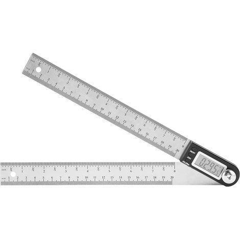 Rapporteur numérique électronique 200mm en acier inoxydable, goniomètre de précision avec indicateur d'angle, jauge à onglet pour mesure professionnelle (1/5)