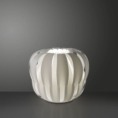 Lámpara de Mesa en Metal Blanco Cm. 29x23h