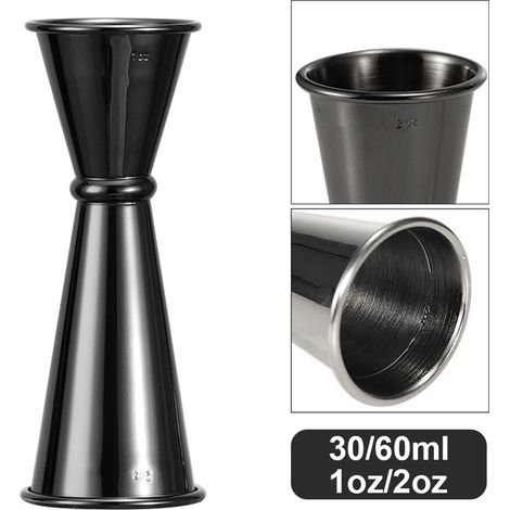 SUSHEN Nouveau shaker à cocktails, accessoires de bar et de cuisine, doseur, verre doseur, accessoires de bar en acier inoxydable pour spiritueux double dose-AquaForge