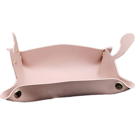 Valet Tray - Cuir Souple Pliable - Pour Clés Portefeuille Bijoux Pièces Monnaie - Bureau Table de Nuit Commode - 1 Pièce (1/5)