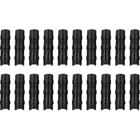 Gewächshaus-Filmclips, 20er-Packung Clips für Gewächshausrahmen, Gewächshausrohr-Clip-Set (Schwarz 20 mm) (1/4)