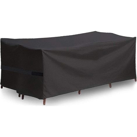 Housse Salon de Jardin, Couverture de Protection Meubles Bâche Salon de Jardin Imperméable Anti-UV, Housse Table de Jardin Rectangulaire (213 x 132 x 74cm) (1/5)