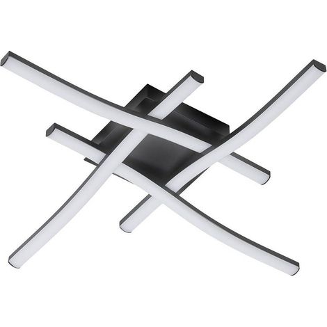 PLAFONIERA LED SERIE 'TRATTI' 20W - 2700LM - col. nero