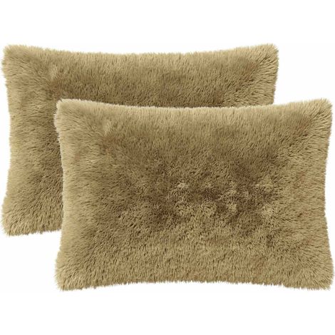 Kissenbezug 2 pcs HEERLEN Hellgrün 50 x 75 cm PV Fleece vidaXL
