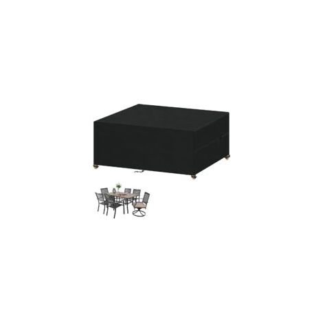 Housse Salon de Jardin,Housse Protection Mobilier de Jardin Exterieur Housse Protection Table Jardin Impermeable Bâche Table Jardin 420D Tissu Oxford Housse de Protection 150x120x70cm (1/5)