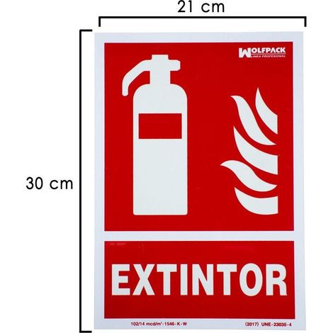 Estintore fluorescente Poster 30x21 cm.