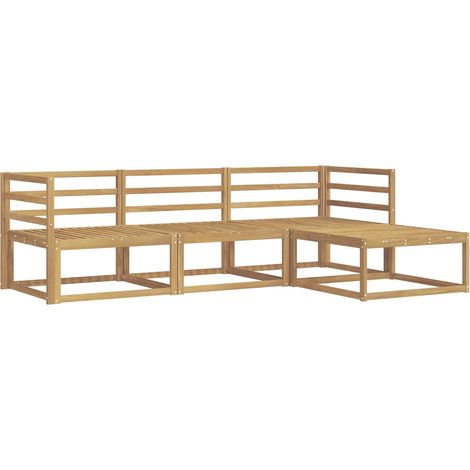 Outdoor Sofa Set 4 pcs White 245.5 x 162.5 x 73 cm vidaXL