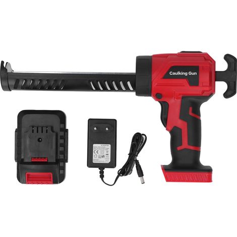 Decdeal Pistolet à calfeutrer électrique, 4 vitesses variables, sans fil, pour la rénovation de la maison