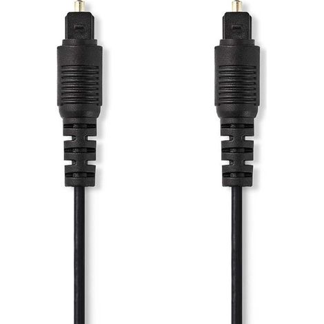 Cable de audio optico toslink hombre toslink hombre 100m redondo pvc negro caja