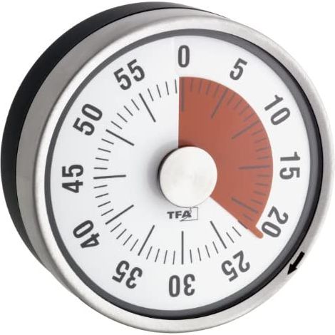 Minuteur rond de cuisine anthracite TFA X45147 (1/4)