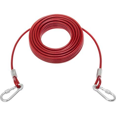 Hundeleine 15 Meter - Hundeleine für Outdoor-Camping, Gartentraining, robustes Anbindekabel für mittelgroße bis große Hunde bis 113 kg (1/5)