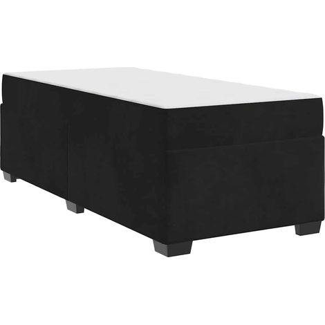Lit simple,Lit adulte,Cadre de lit avec matelas avec matelas Noir 90 x 200 cm Velours CFW5191243 (1/5)