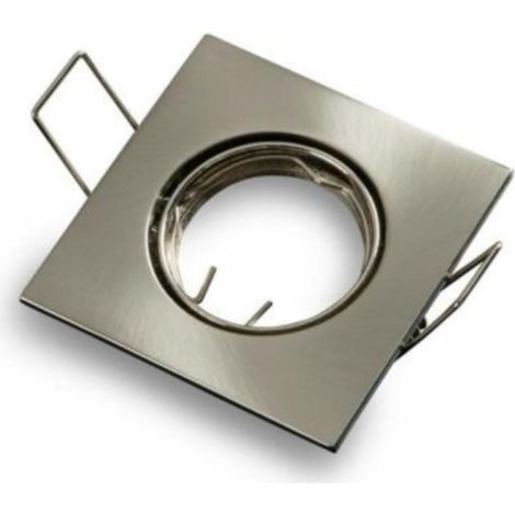 Support Spot GU10/MR16 LED Carré - Inox - SILUMEN