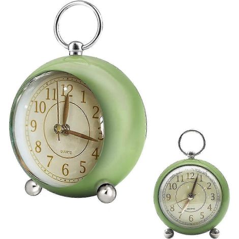 Réveil silencieux, à piles, réveil de bureau sans tic-tac, réveil analogique, réveil rétro pour chambre, simple. (1/2)