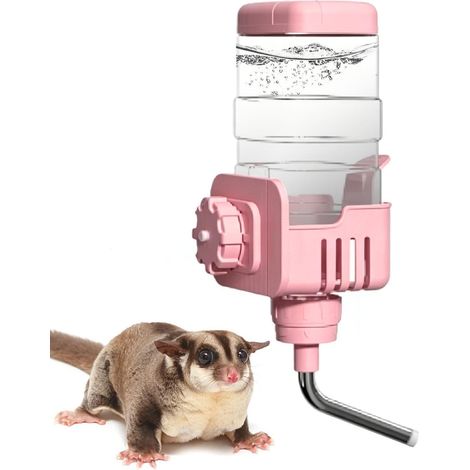 Bouteille d'eau pour animaux de compagnie - Distributeur d'eau pour furet - 750 ml - Abreuvoir pour petits animaux - Récipient d'hydratation avec nourriture à gravité - Design avec buses anti-fuite (1/5)