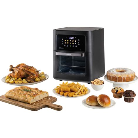 Ariete 4641 Air Fryer Oven + Grill, Friggitrice ad aria e Forno, 1800W, Capacità 12L, pannello digital touch, 10 programmi pre impostati, Cottura su 3 livelli, Girarrosto, Cestello Rotante, Essiccazio (1/3)