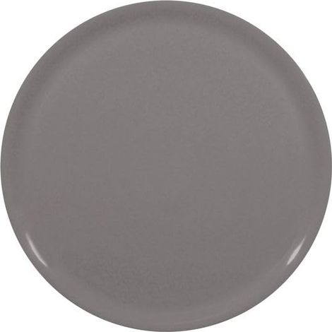 Assiette à Pizza Ronde en Porcelaine Émaillée, Assiette Uni pour Servir la Pizza, Compatible Micro-ondes et Lave-vaisselle, ⌀330mm, Gris Foncé