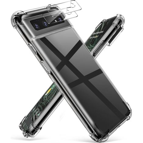CUSTODIA TRASPARENTE PER GOOGLE PIXEL 6 PRO 2x FOTOCAMERA IN VETRO (1/5)