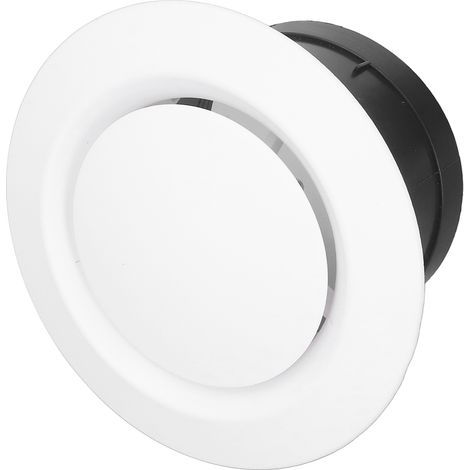 Grille d'aération murale ronde en plastique ABS, réglable, flexible et peu encombrante, pour salles de bains et bibliothèques (15,2 cm) (1/5)