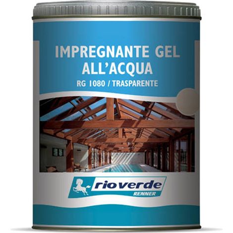 Renner rg 750ml impregnante acqua gel per esterni ed interni, colori disponibili noce scuro