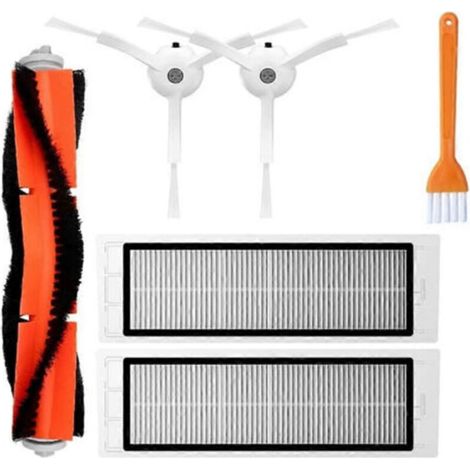 Accessoires compatibles avec l'aspirateur robot Xiaomi Roborock S5, S50, S51, S55 et S6 : brosse principale et filtre HEPA.