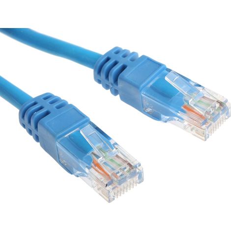 Câble Ethernet cat 5e Avec connecteur gaine LSZH Bleu / , UTP, 30m ( Prix pour 1 ) (1/2)
