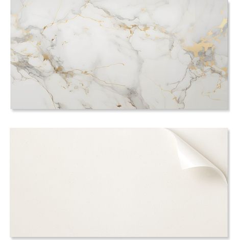 Suelo vin铆lico autoadhesivo con estampado de m谩rmol elegante, 120x60 cm.