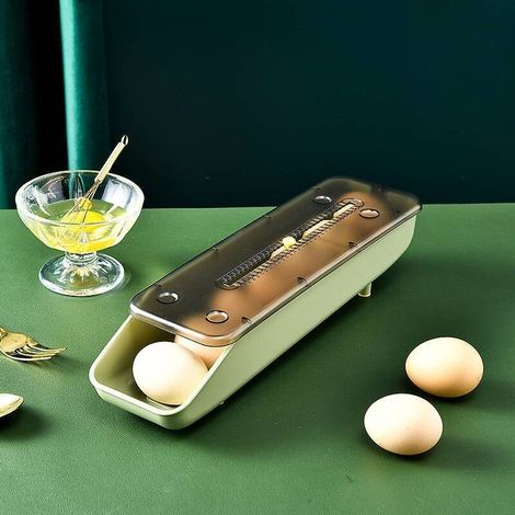 Contenitore impilabile per uova da frigorifero – Organizza fino a 12 uova, funge da supporto per vassoi e contenitore per alimenti in cucina - Crezuo