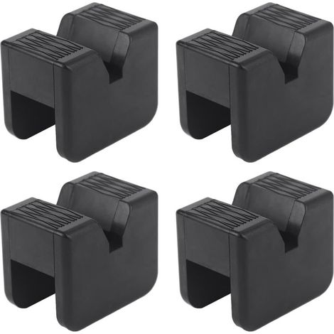 Blocs en caoutchouc de cric de 4 pièces, coussinets de support de cric de voiture, blocs en caoutchouc de protecteur de plateau de voiture, adaptés aux crics de chariot, solides et pratiques (1/5)