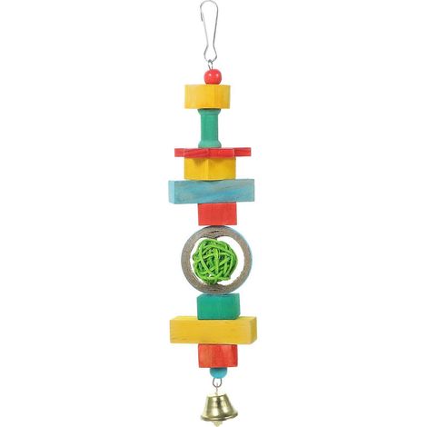 Jouet à déchiqueter pour oiseaux, jouet à suspendre à la cage, jouet à mâcher en bois pour oiseaux, cadeau pour oiseaux (1/5)