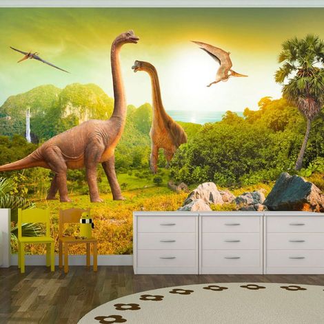 Papier peint dinosaures - 150 x 105 cm (1/4)